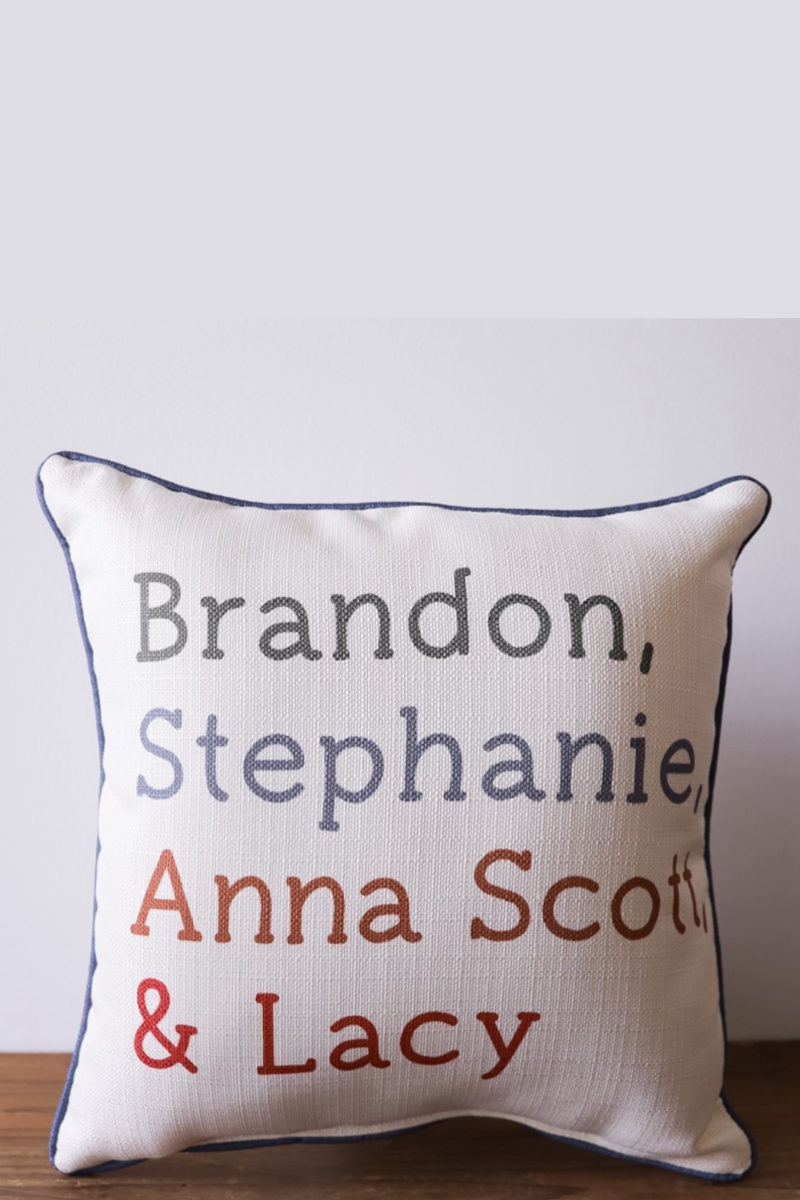 Our Family Names Pillow