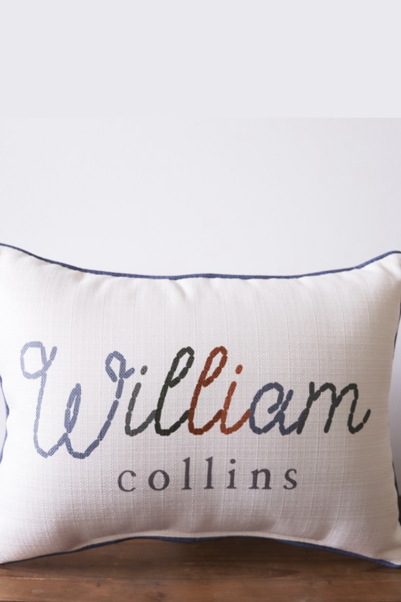 Stitched Boy Name Pillow