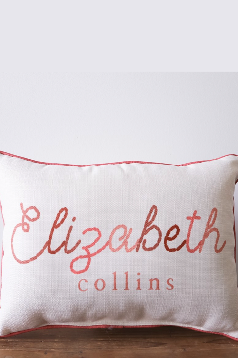 Stitched Girl Name Pillow