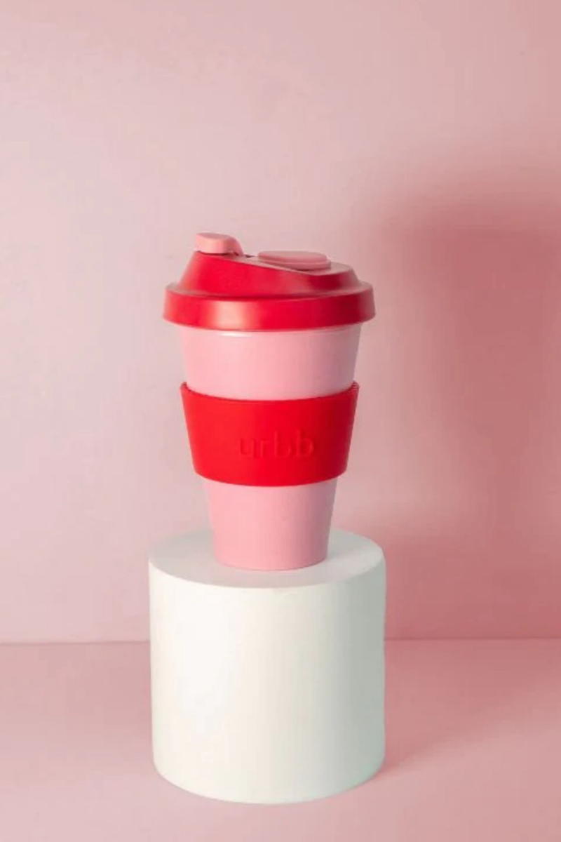 Bamboo On-The Go Coffee Cup - Cherry