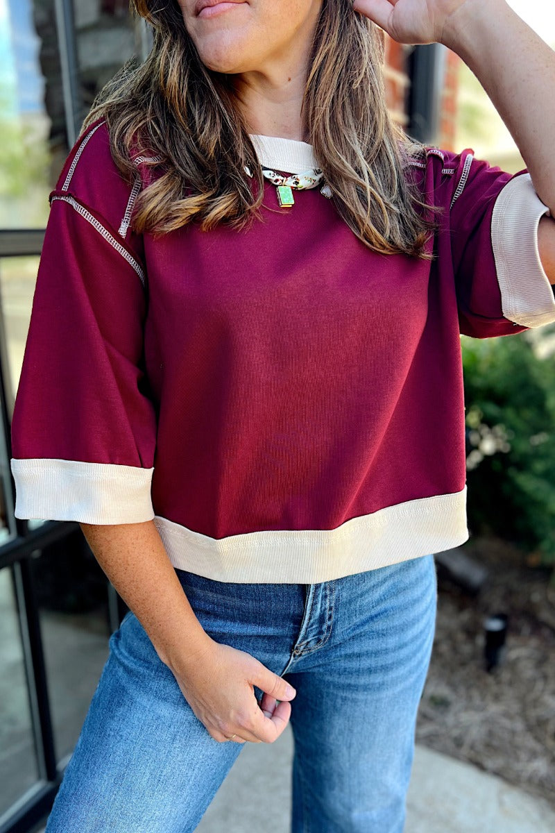 Benny Top - Burgundy
