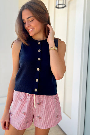 Riggs Top - Navy