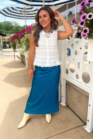 Lila Skirt - Green/Blue