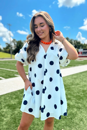 Monica Dress - Navy