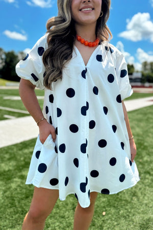 Monica Dress - Navy