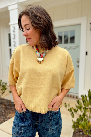 Auggie Sweater - Brown/Butter