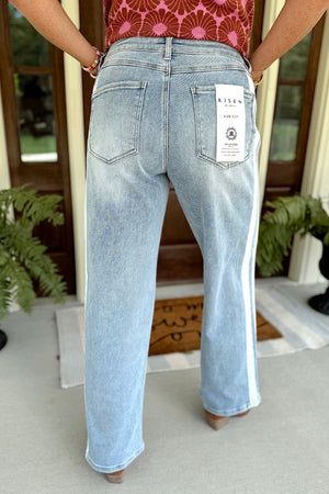 Risen Light Slouchy Baggy Jeans with Drawstring