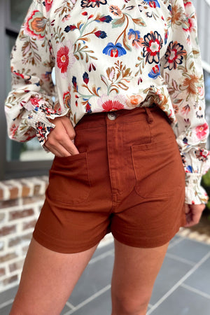 Sienna Shorts - Chestnut
