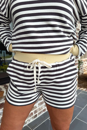 Francis Short Set - Pale Yellow/Charcoal