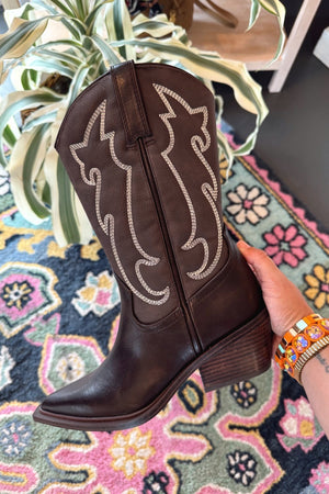 Given Chocolate Cowboy Boot