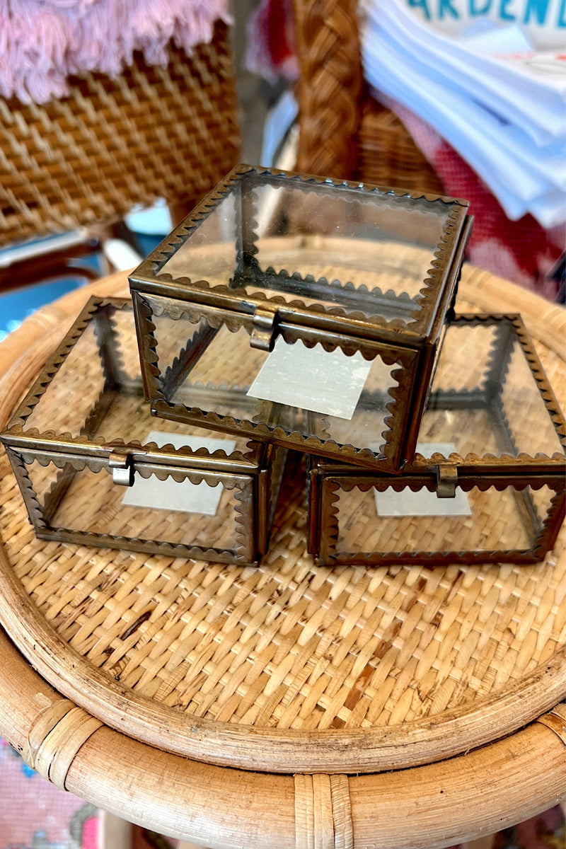 Brass Glass Display Box