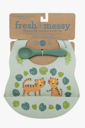 Fresh & Messy Bib + Spoon Set - Tiger