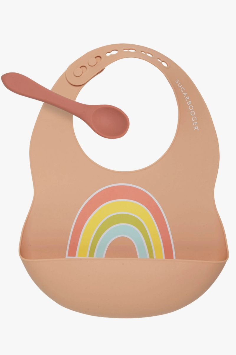 Fresh & Messy Bib + Spoon Set - Rainbow