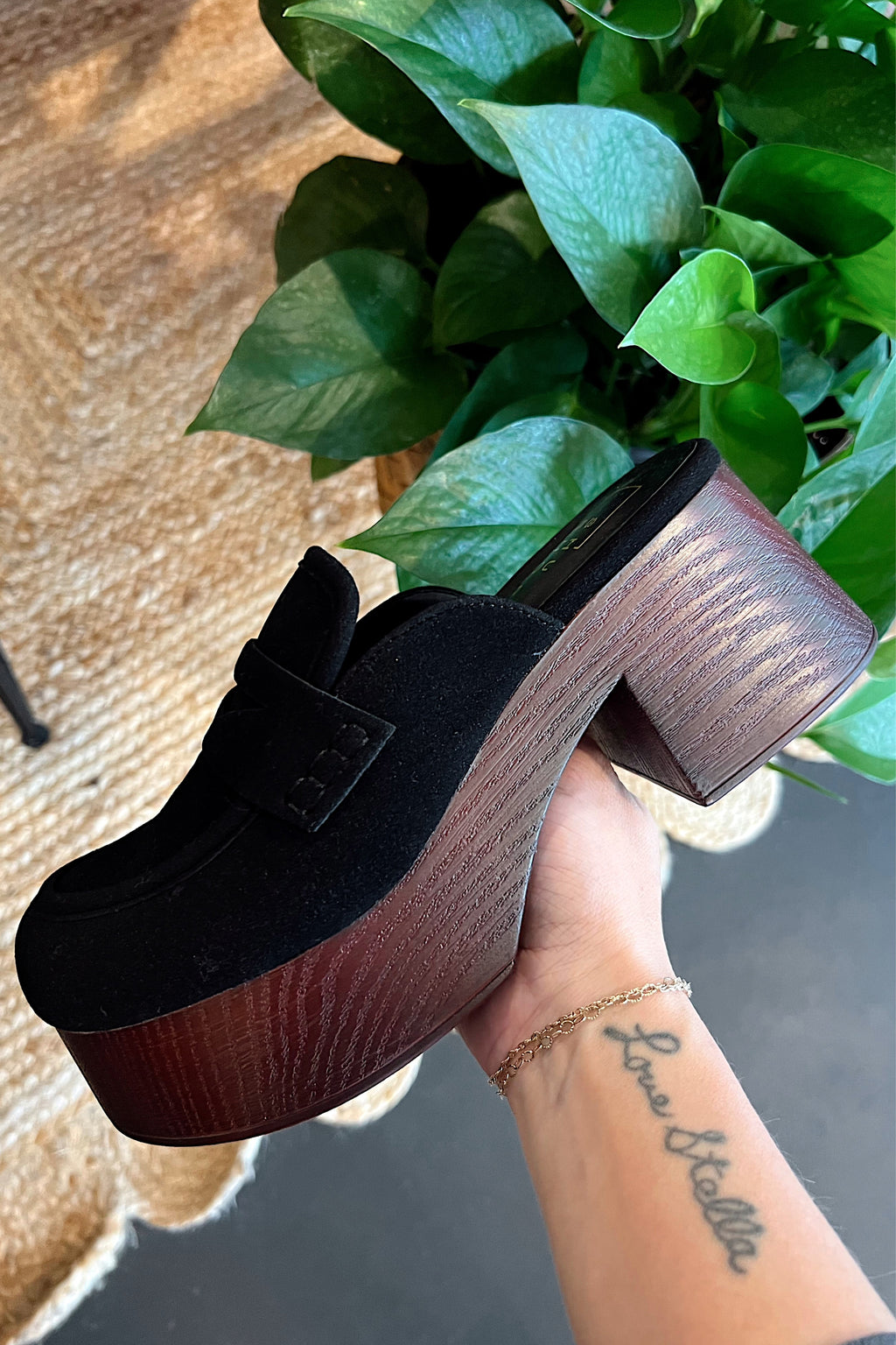 Luella Black Loafer Platform