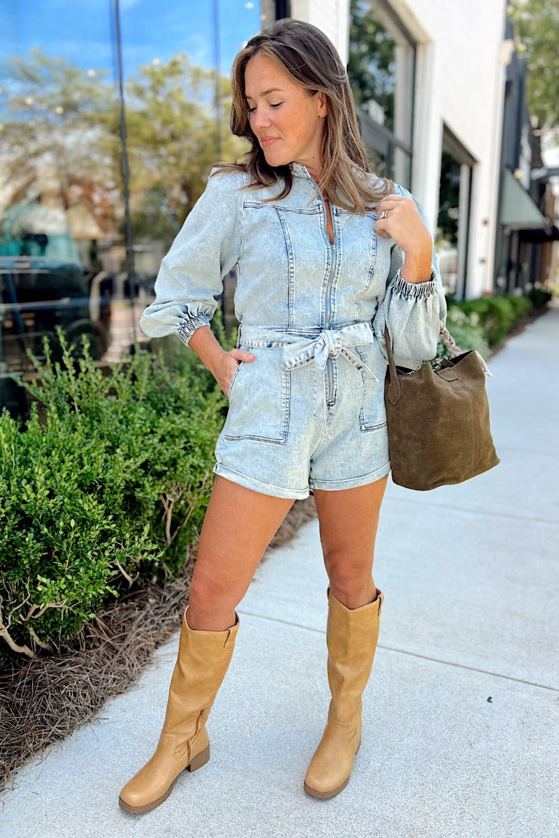 Melody Romper - Denim