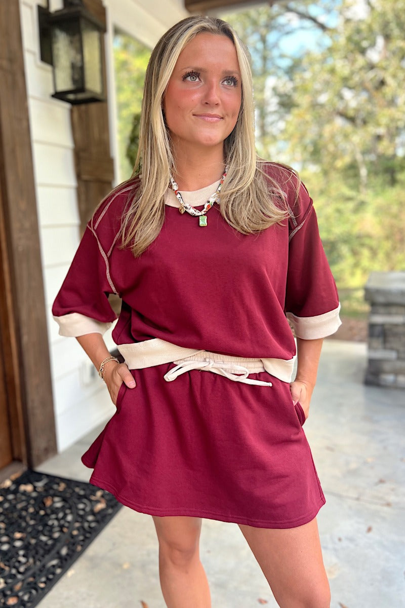 Benny Skort Set - Burgundy
