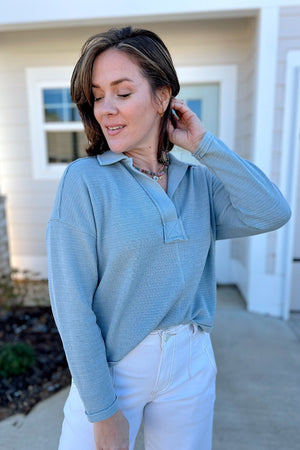 Remy Top - Light Blue