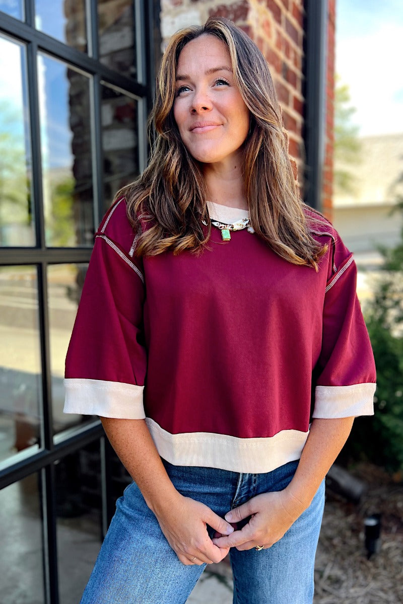 Benny Top - Burgundy