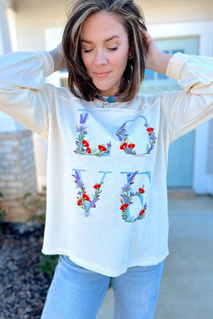 Love Floral Pullover