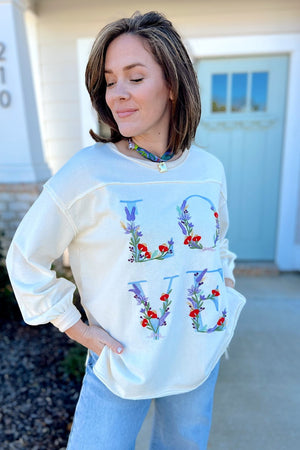 Love Floral Pullover