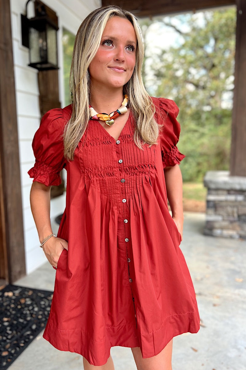 Ramona Dress - Rust