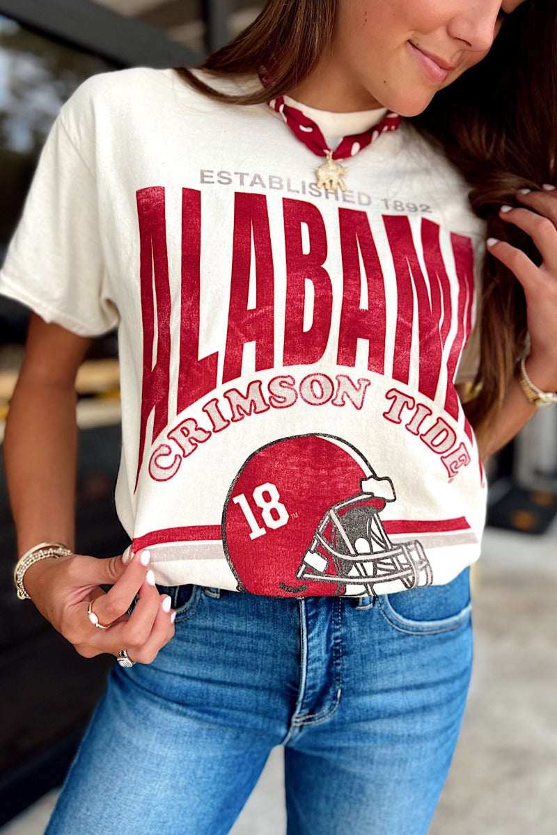 Bama Crimson Tide Helmet Tee