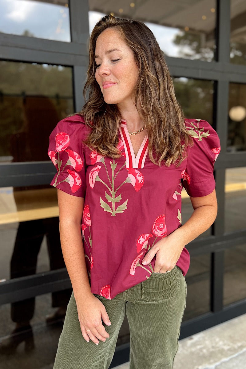 Kaylee Top - Wine
