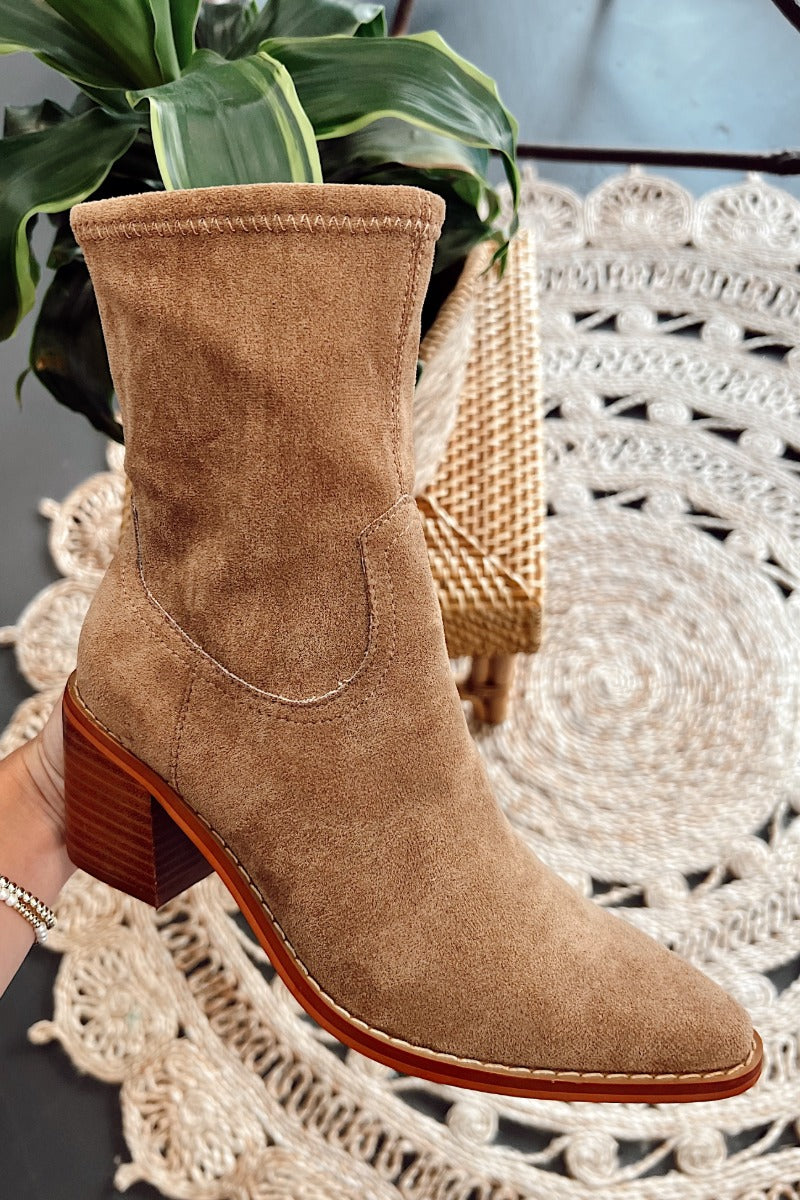 Vienna Suede Bootie - Latte