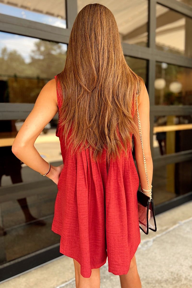 Rally Romper - Crimson