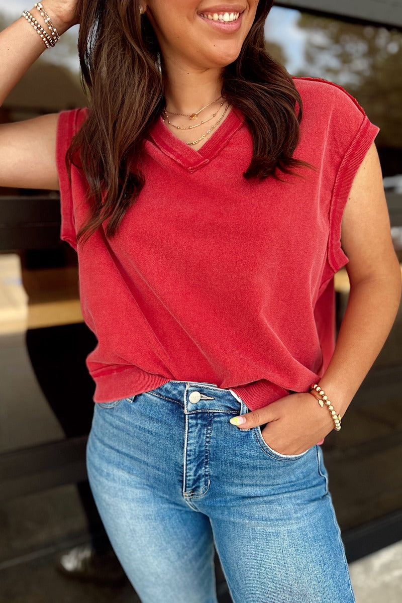 Devon Top - Red