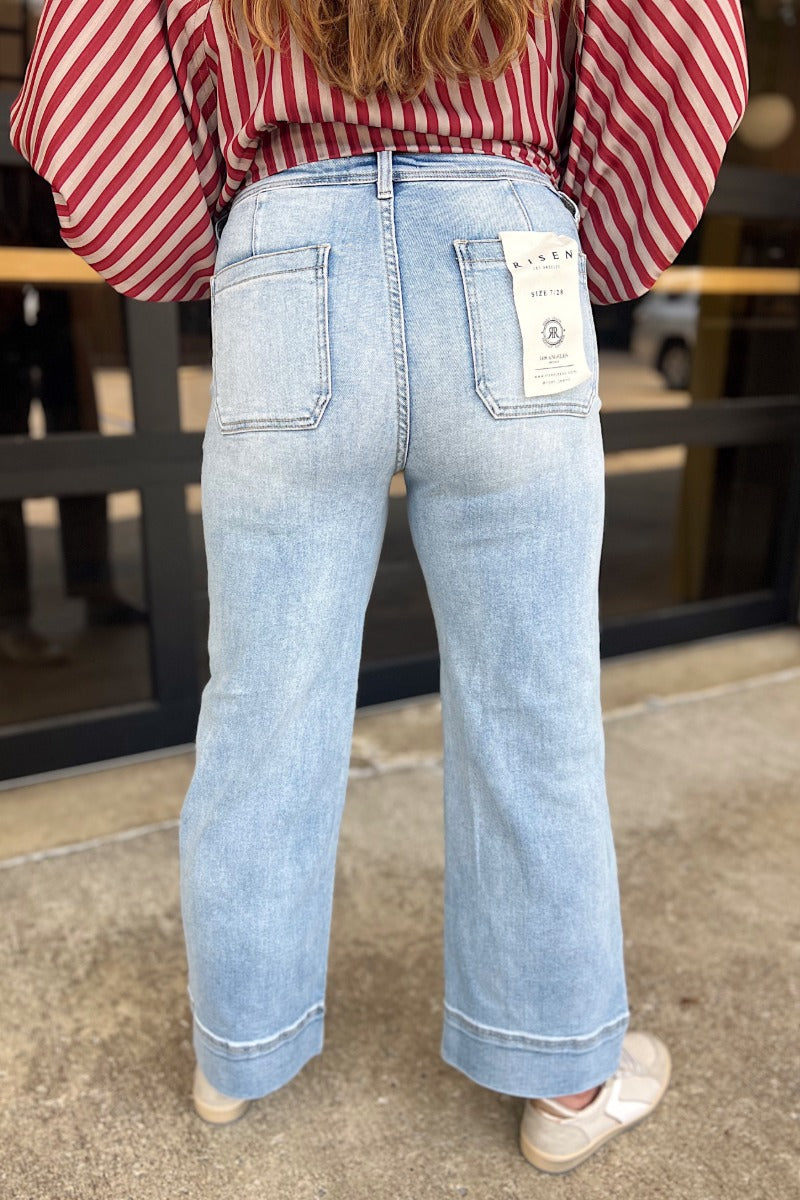 Risen New Light High Rise Crop Wide Jeans