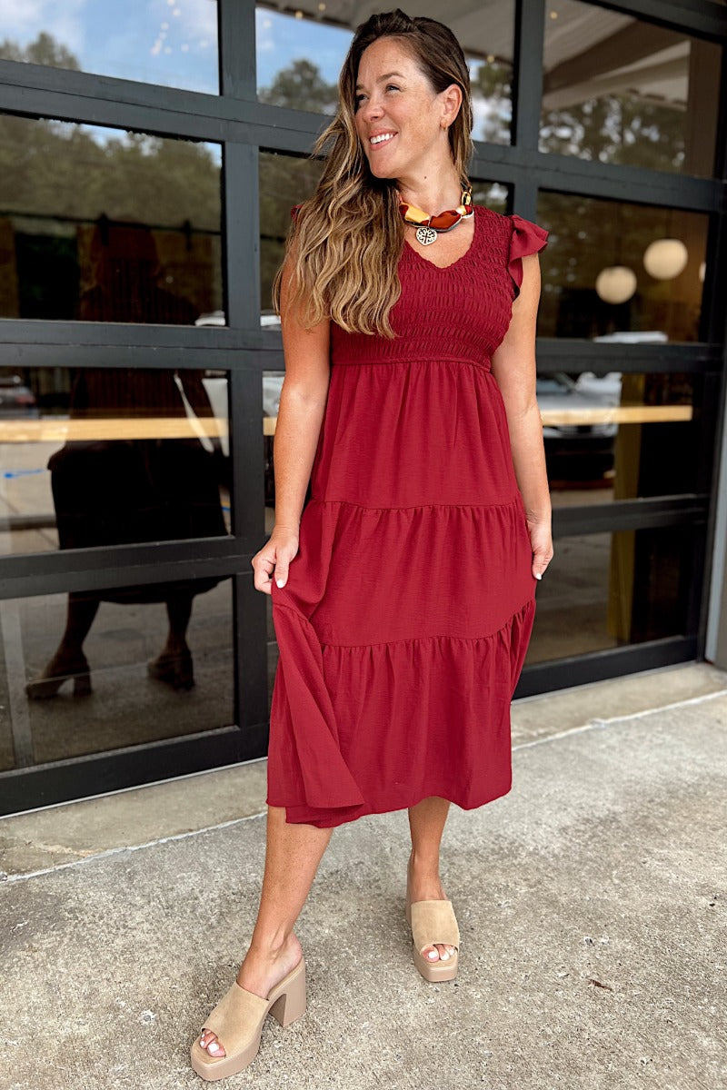 Isla Dress - Wine