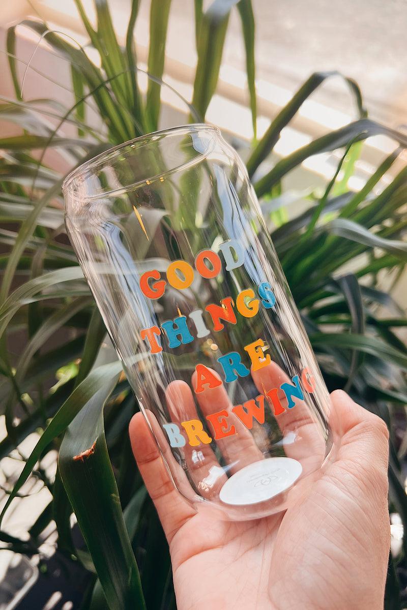 Good Things are Brewing Iced Coffee Glass