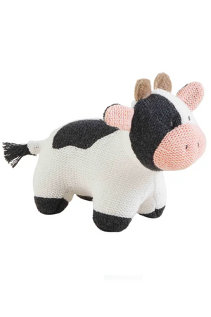 Mudpie Cow Knit Rattle